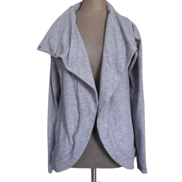 Lululemon Rulu Rally Wrap Jacket Heathered Graphite Purple Size 8 - Picture 6 of 16